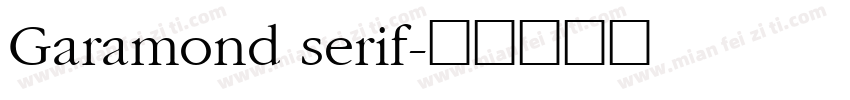 Garamond serif字体转换